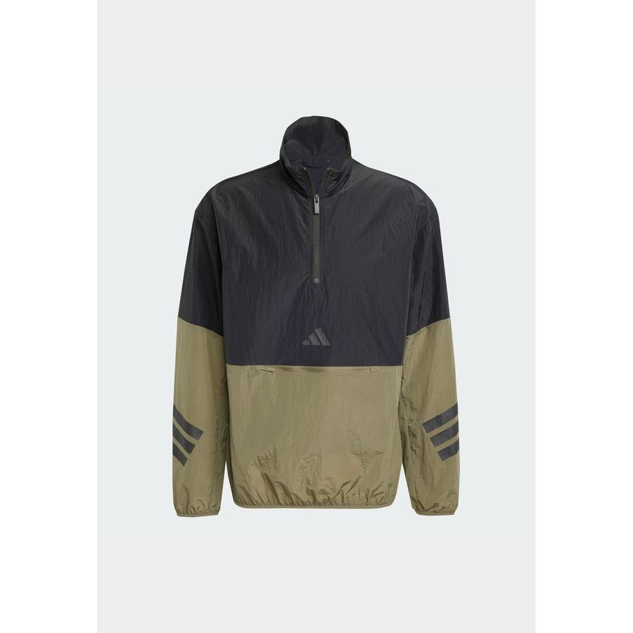 Adidas Sweat-shirt toile demi-zip 3 bandes Future Icons