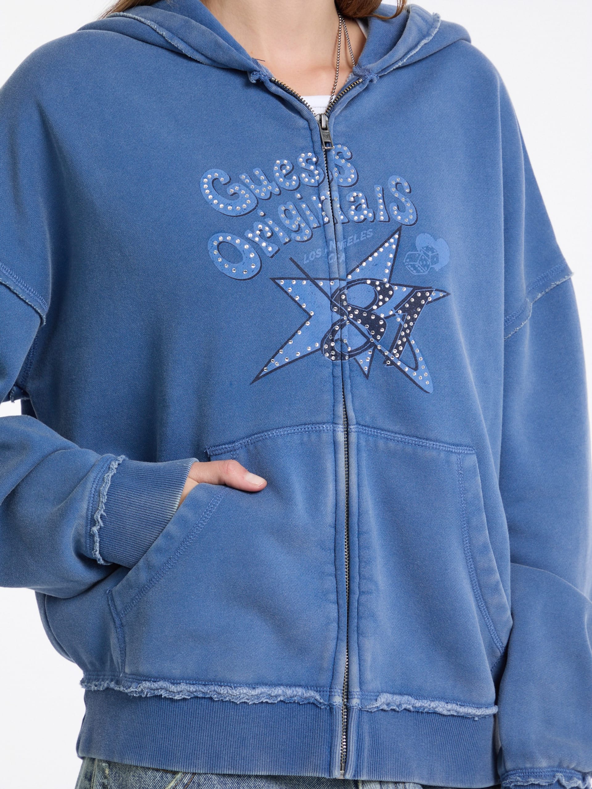 Moletom com Capuz GUESS Originals Star Strass