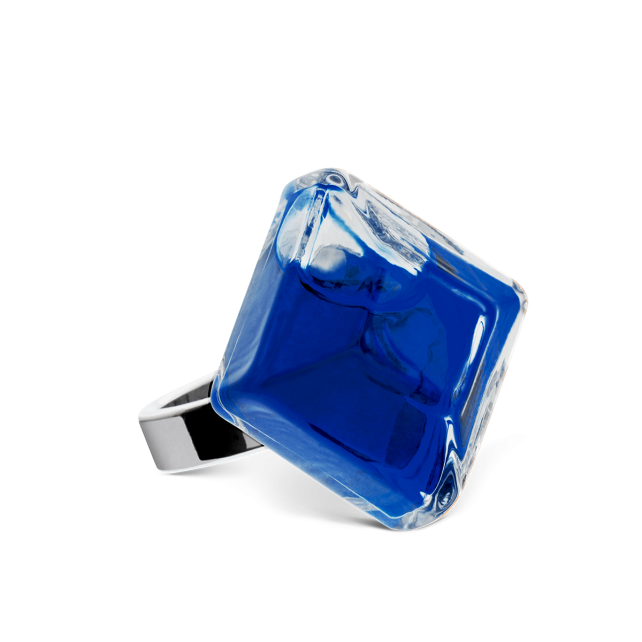 Bague en verre soufflé - Gaia Medium Transparent
