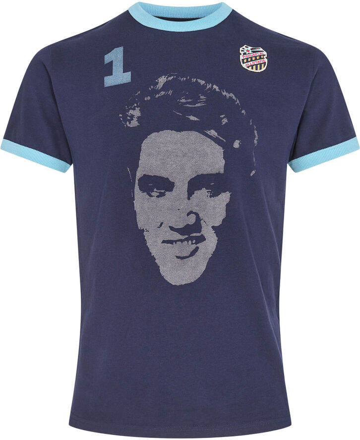Superdry ALLSTARS EP GRAPHIC RINGER TEE Rinse navy