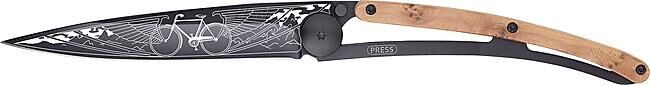 DEEJO - COUTEAU VELO TATOO GENEVRIER BLACK 37 G