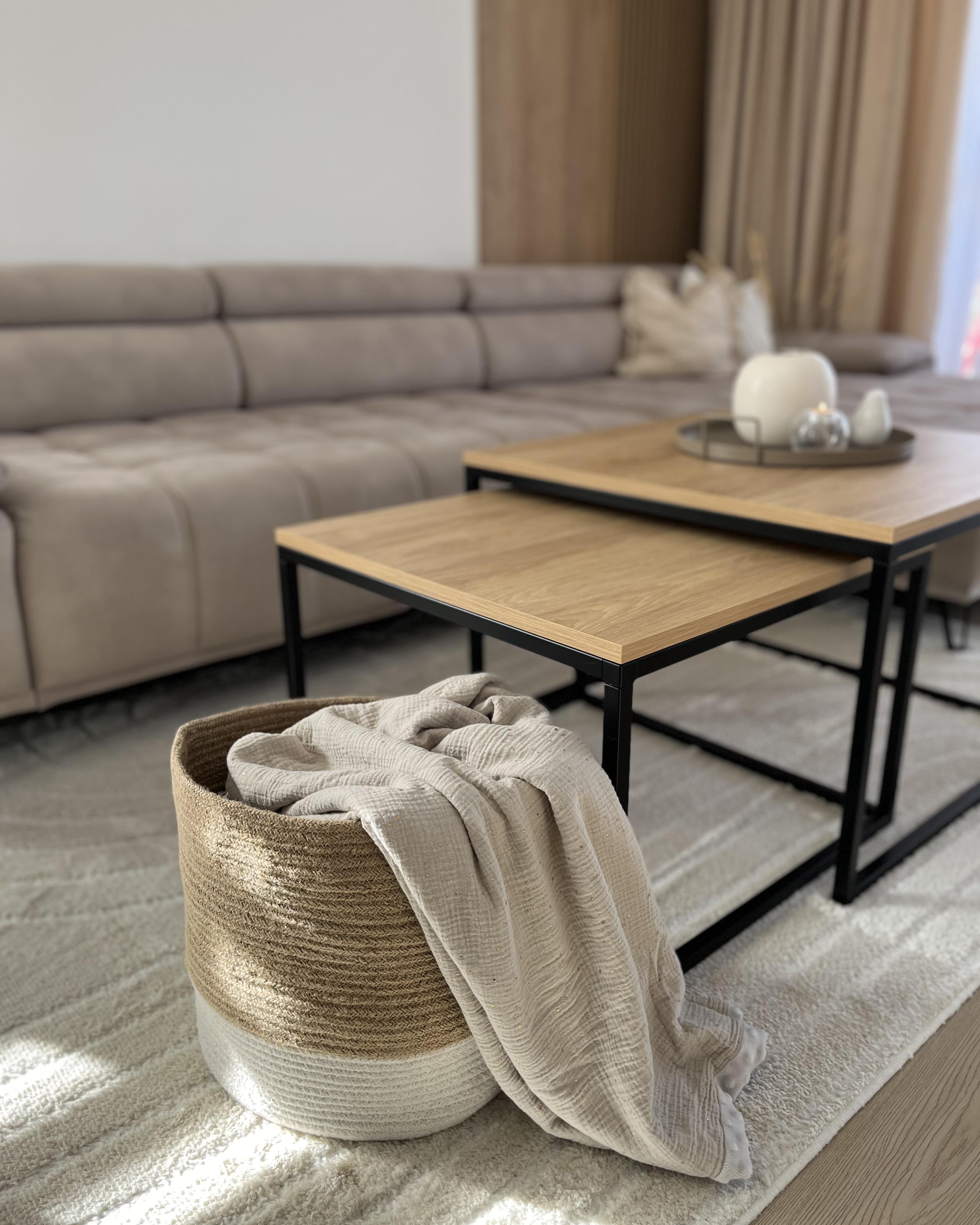 Set van 2 manden BULANIK Jute Wit