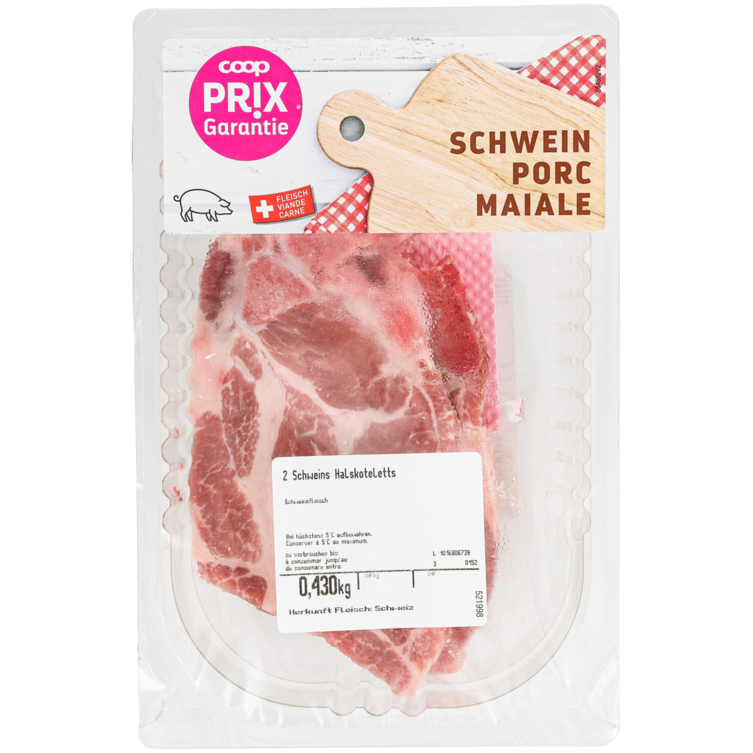 Prix Garantie Schwein Halskoteletts ca. 500g