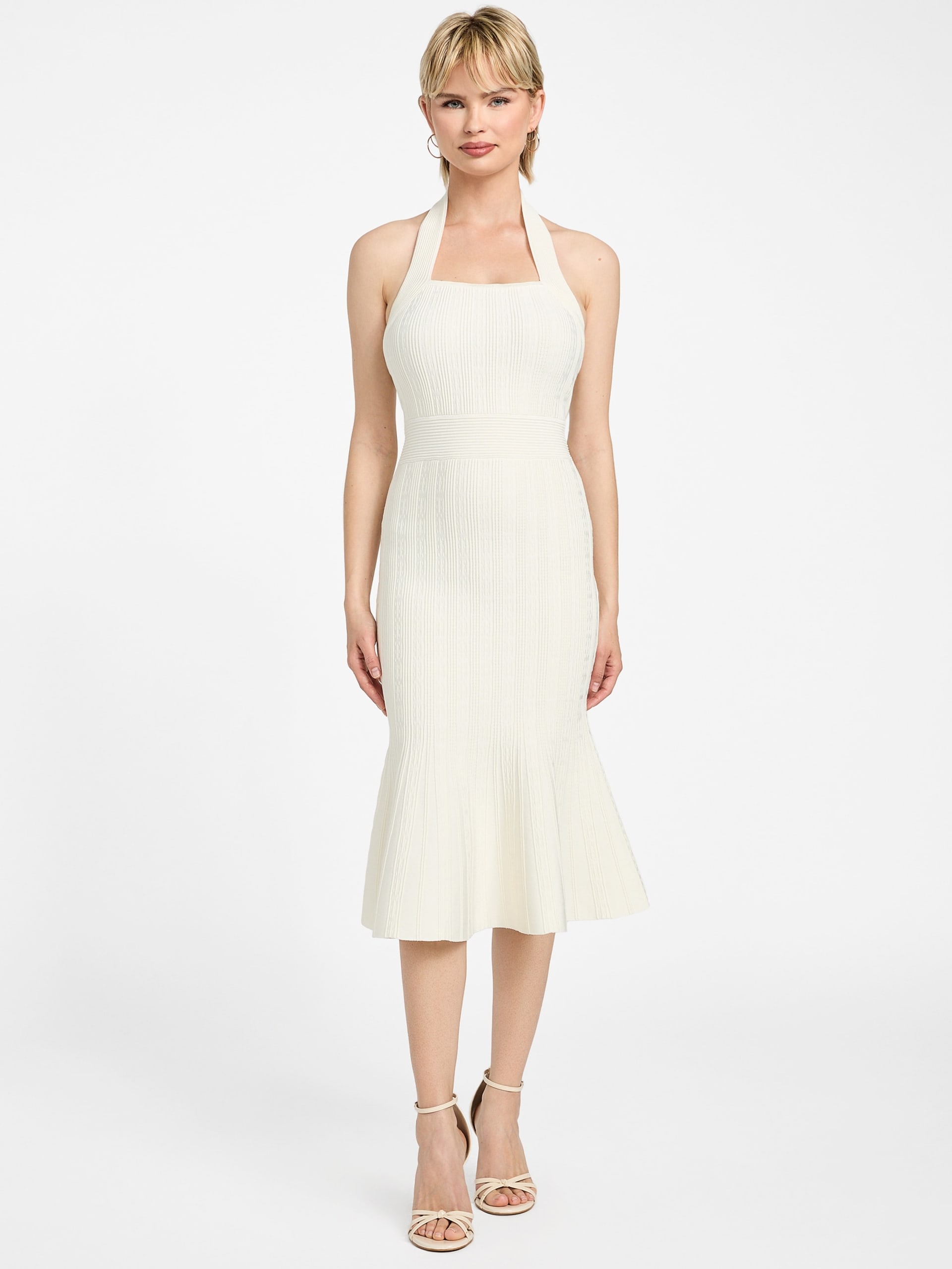 Vestido Sofie com decote halter