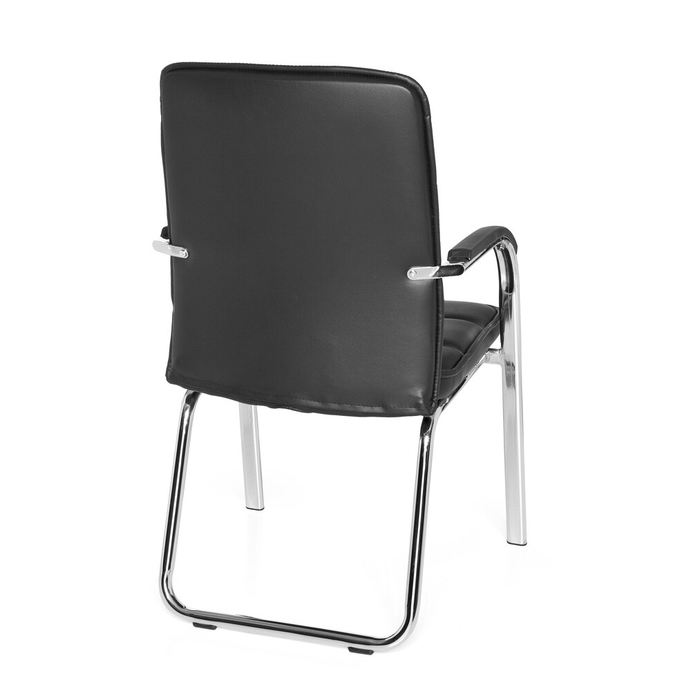 Besucherstuhl Konferenzstuhl BORNE Kunstleder mit Armlehnen hjh OFFICE