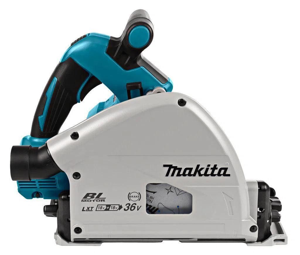Makita DSP600ZJ2 Accu Invalcirkelzaag 165mm   Geleiderail en Tas 2x18V Basic Body in Mbox