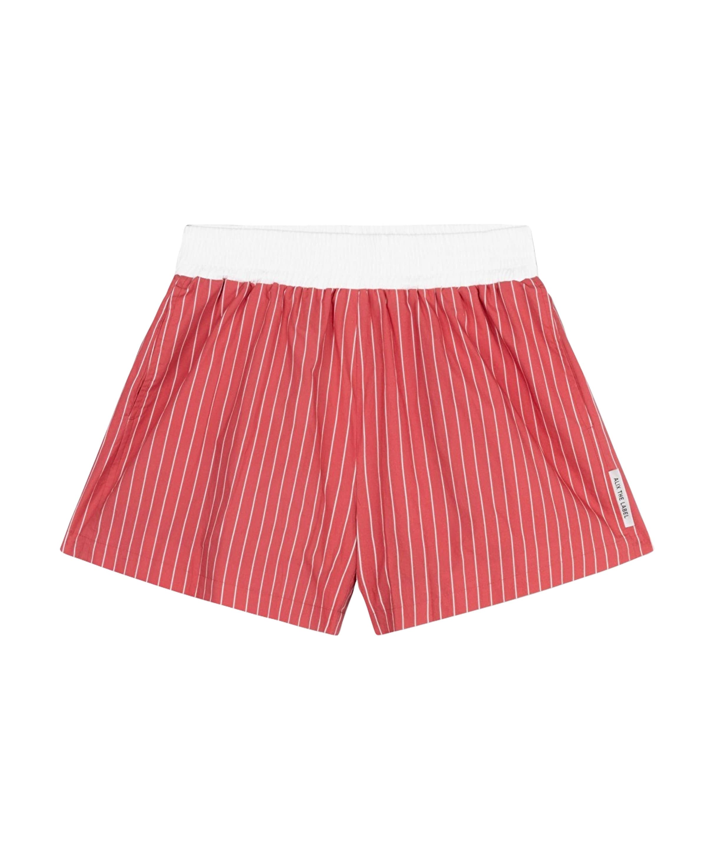 Alix The Label STRIPED dames korte broek rood