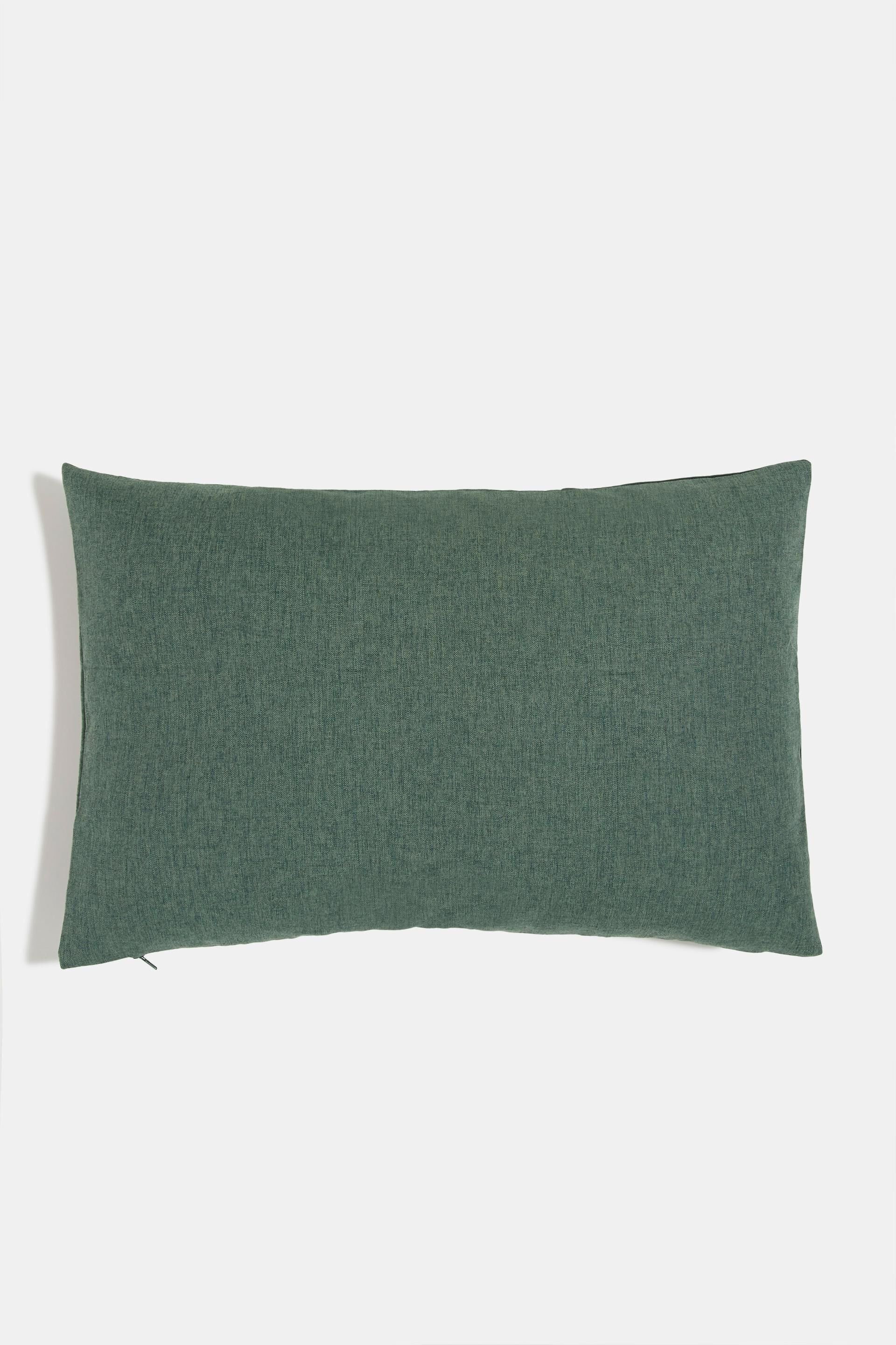 Housse de coussin en mélange de matières à teneur en micro velours