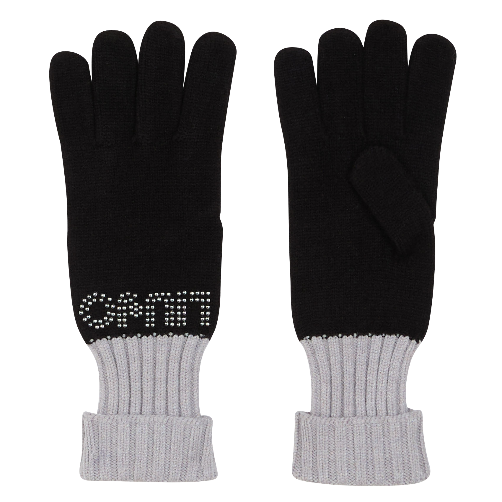 Gants bicolore | Noir