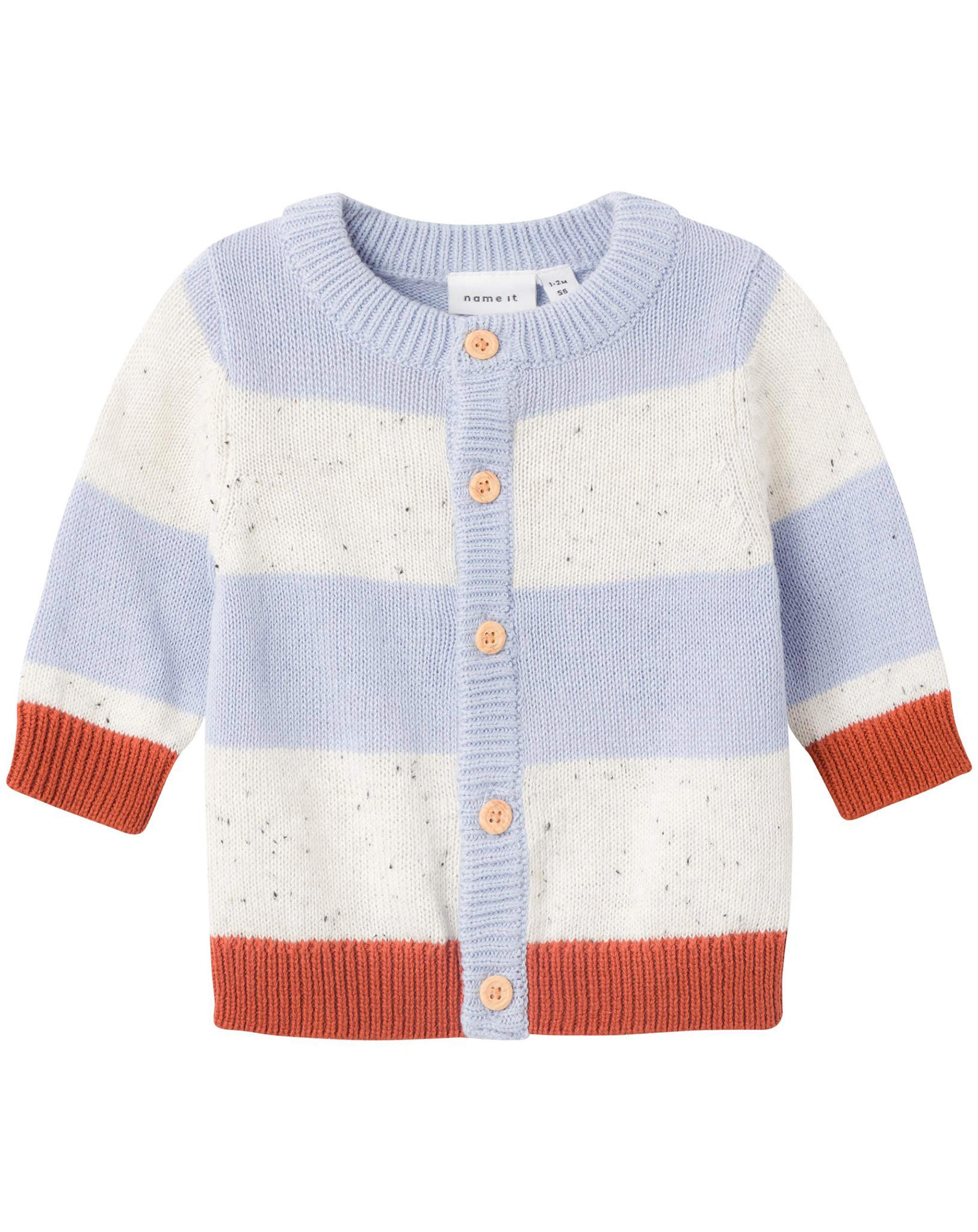 Strickjacke NBMTETIM BLOCKS in zen blue
