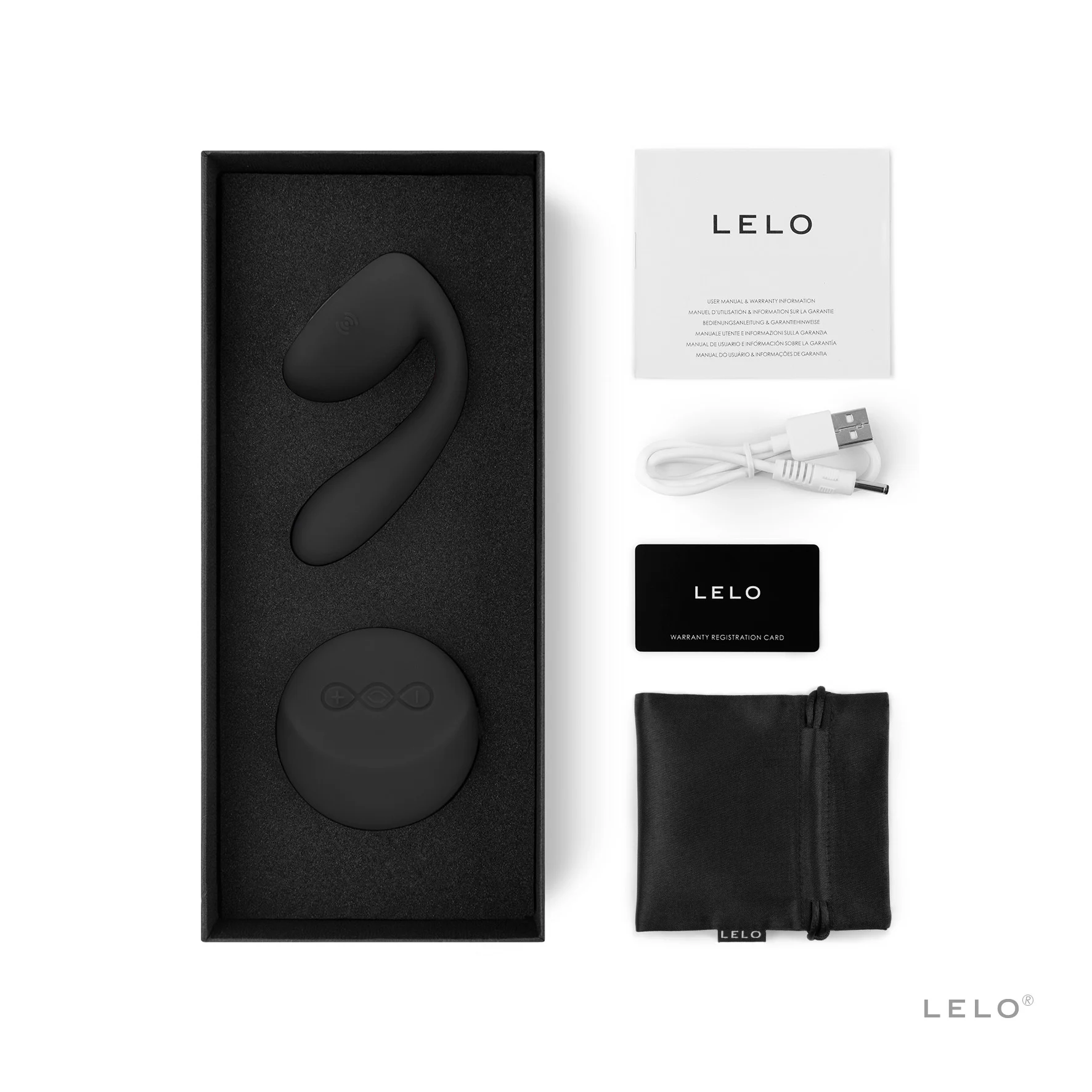 IDA - Vibromasseur femme pour couple à télécommande |- Noir