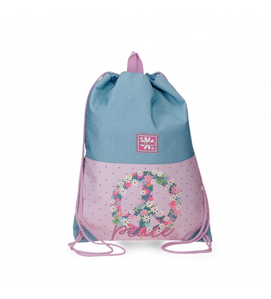 Roll Road Mochila saco Roll Road Peace azul, rosa