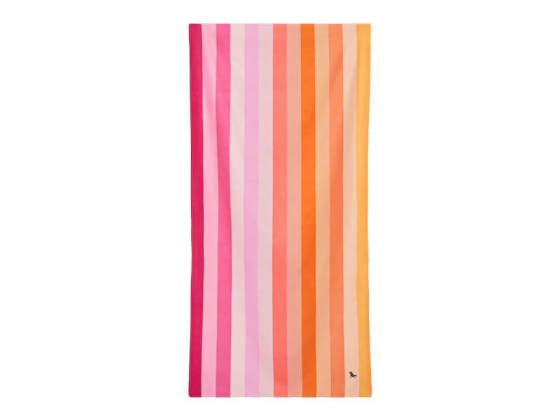 Dock & Bay Strandtuch Miami Sorbet 200 cm x 90 cm, Mehrfarb Badetuch mit praktischem Stoff-Beutel