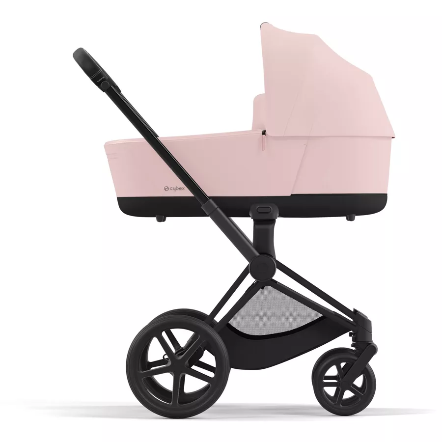 cybex PLATINUM Kombikinderwagen New Priam Priam Matt Black Peach Pink