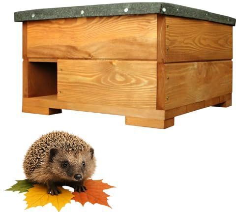 QLS - Houten Egelhuis - Geïmpregneerd - 45 x 45 x 27 cm - Weerbestendig
