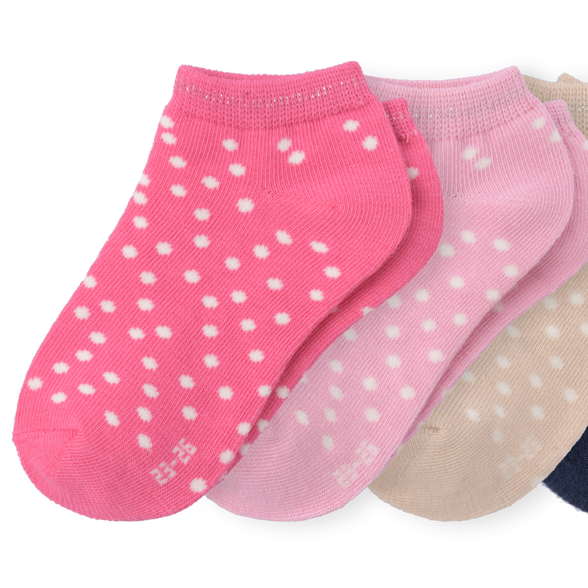 Topolino 4 Paar Mädchen Sneaker-Socken im Set pink / dunkelblau / rosa