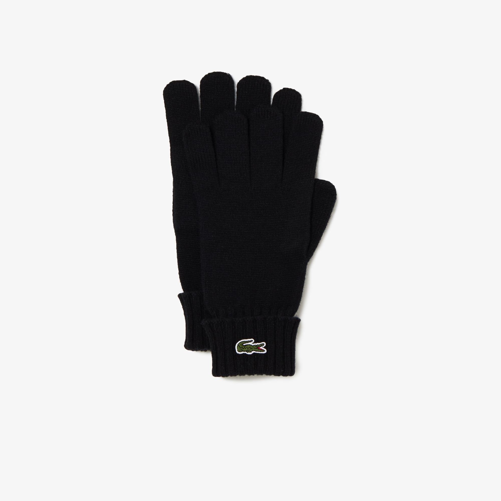 Gants unisexes Lacoste en jersey de laine Echarpes & Gants - Noir - Lacoste - Unisex