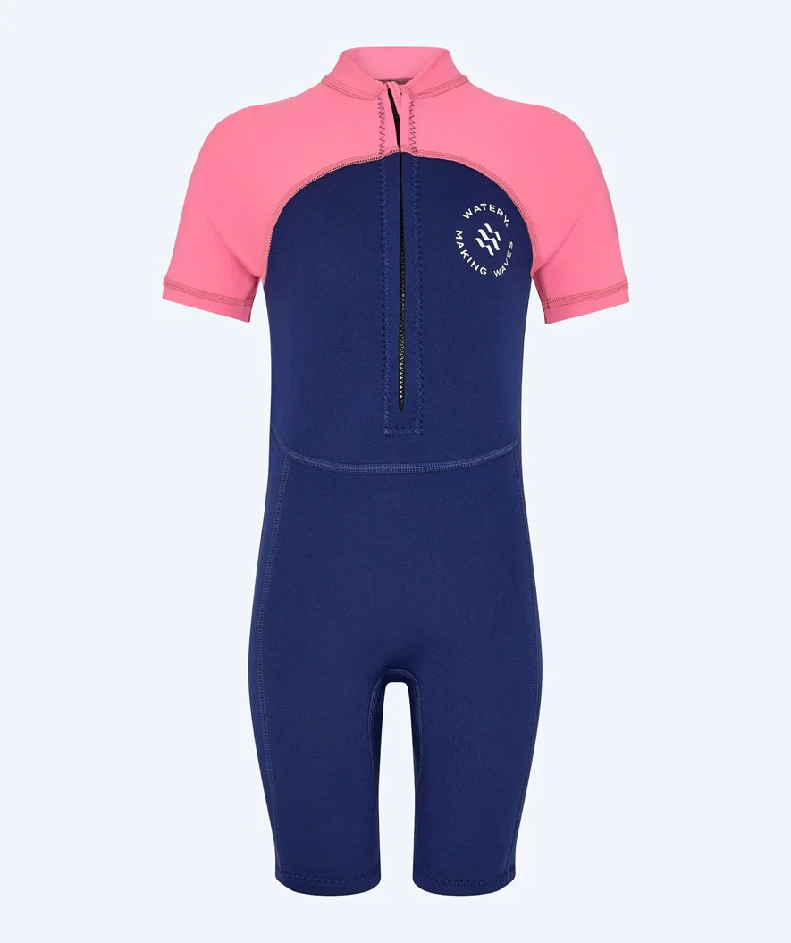 Watery UV våddragt til børn - Calypso Shorty - Pink