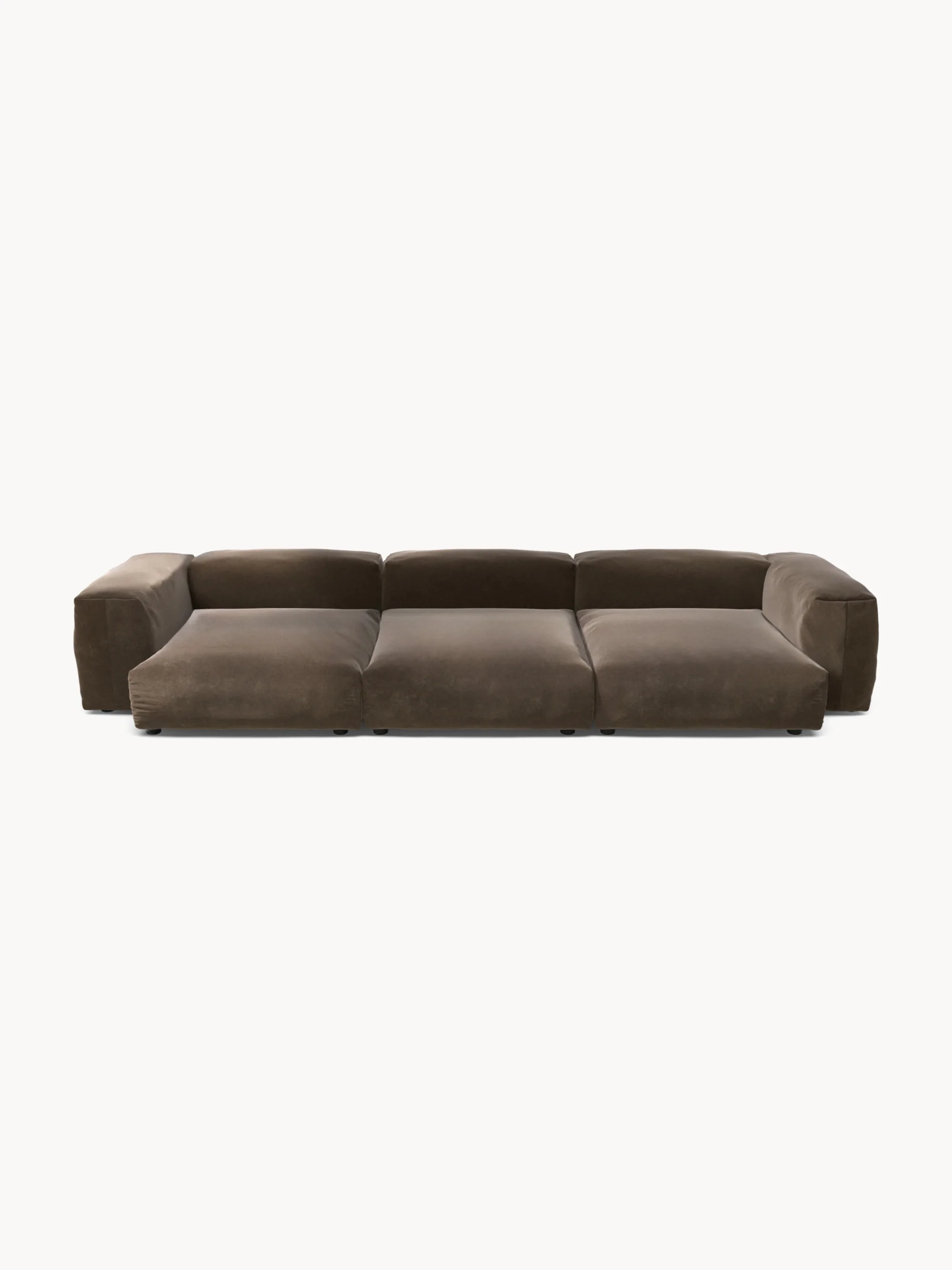 Fluwelen modulaire bank Vetsak (4-zits)