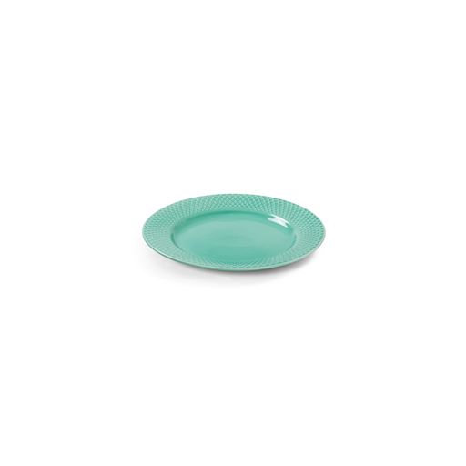Lyngby Porcelæn Rhombe Color Tallerken, Aqua, Ø21 cm