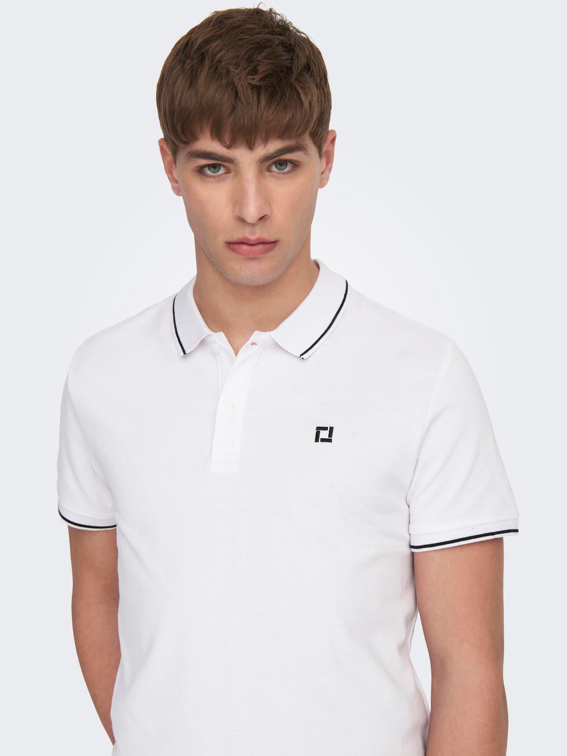 ONSFLETCHER Polo Bright White