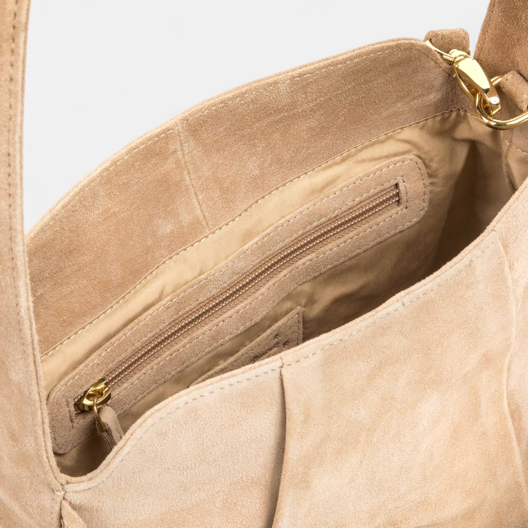 Sac à main en cuir beige