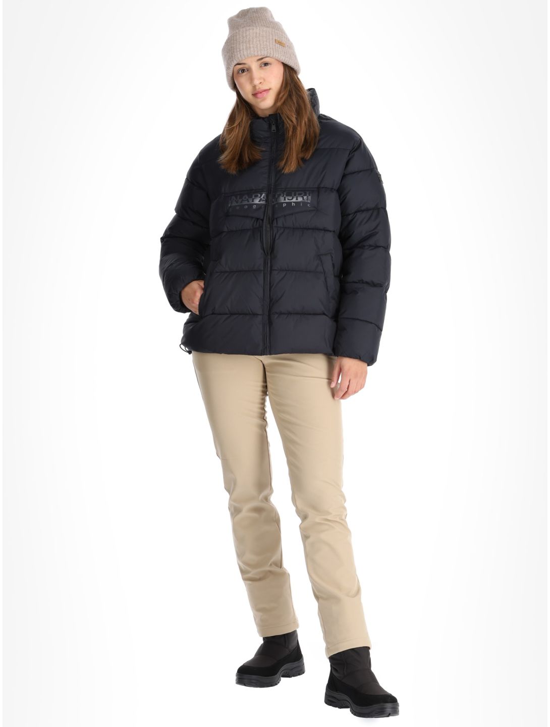 Puffer open W ski-jas dames