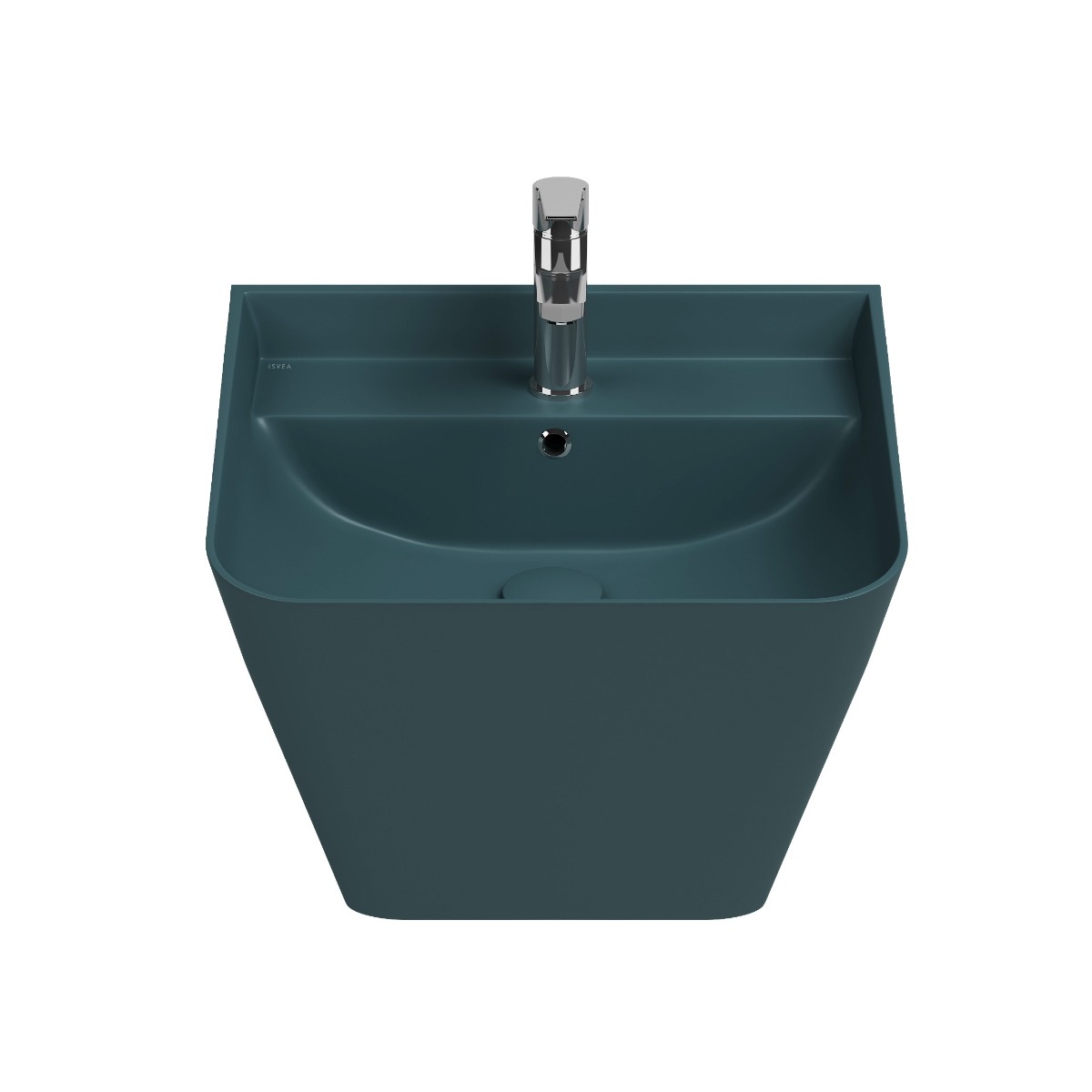 Isvea Sott Aqua hangende wastafel 50cm petrol