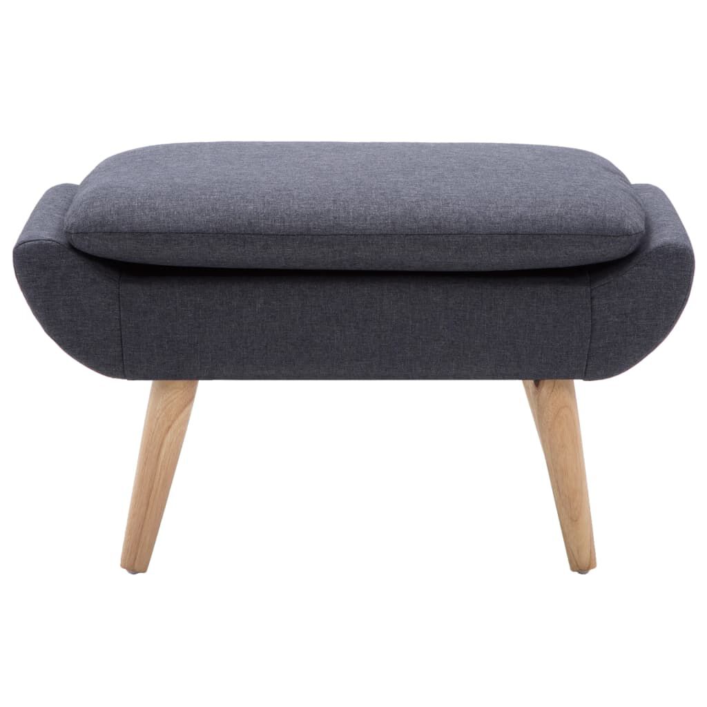 vidaXL Gestoffeerde Voetenbank 73 x 43 x 42 cm Donkergrijs