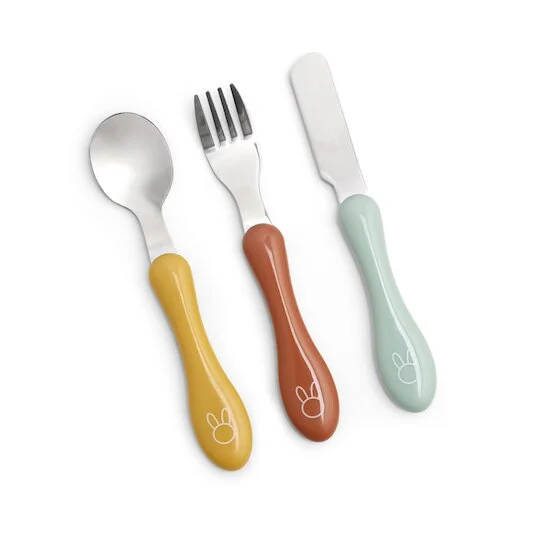 Set de 3 couverts inox   Lapinou        de               Maïka