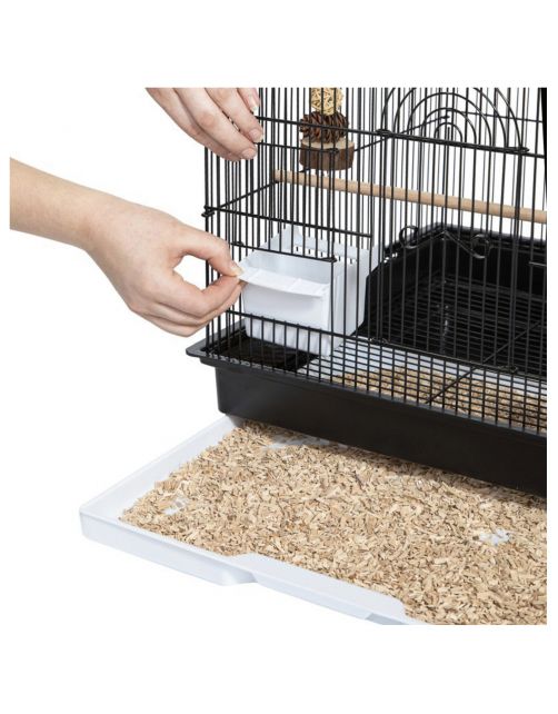 Keddoc Vogelkooi Budgie Tower - Vogelverblijven - 47x47x92 cm Zwart