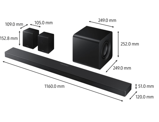 SAMSUNG - Barre de son HW-QS760F - 5.1.2 Ch - Dolby Atmos