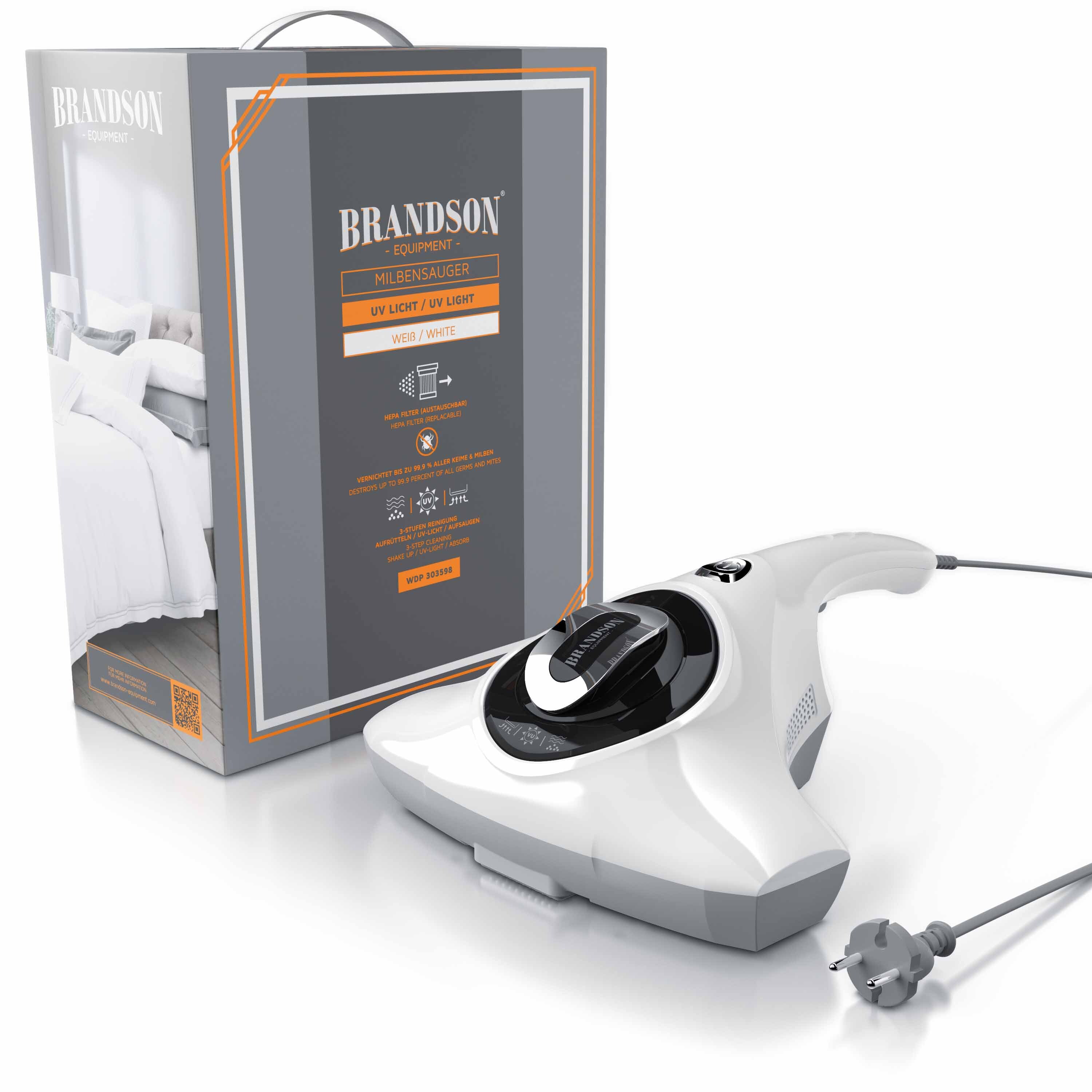 Brandson Matratzenreinigungsgerät mit UV-C Sterilisation - Milbenstaubsauger ideal für Allergiker