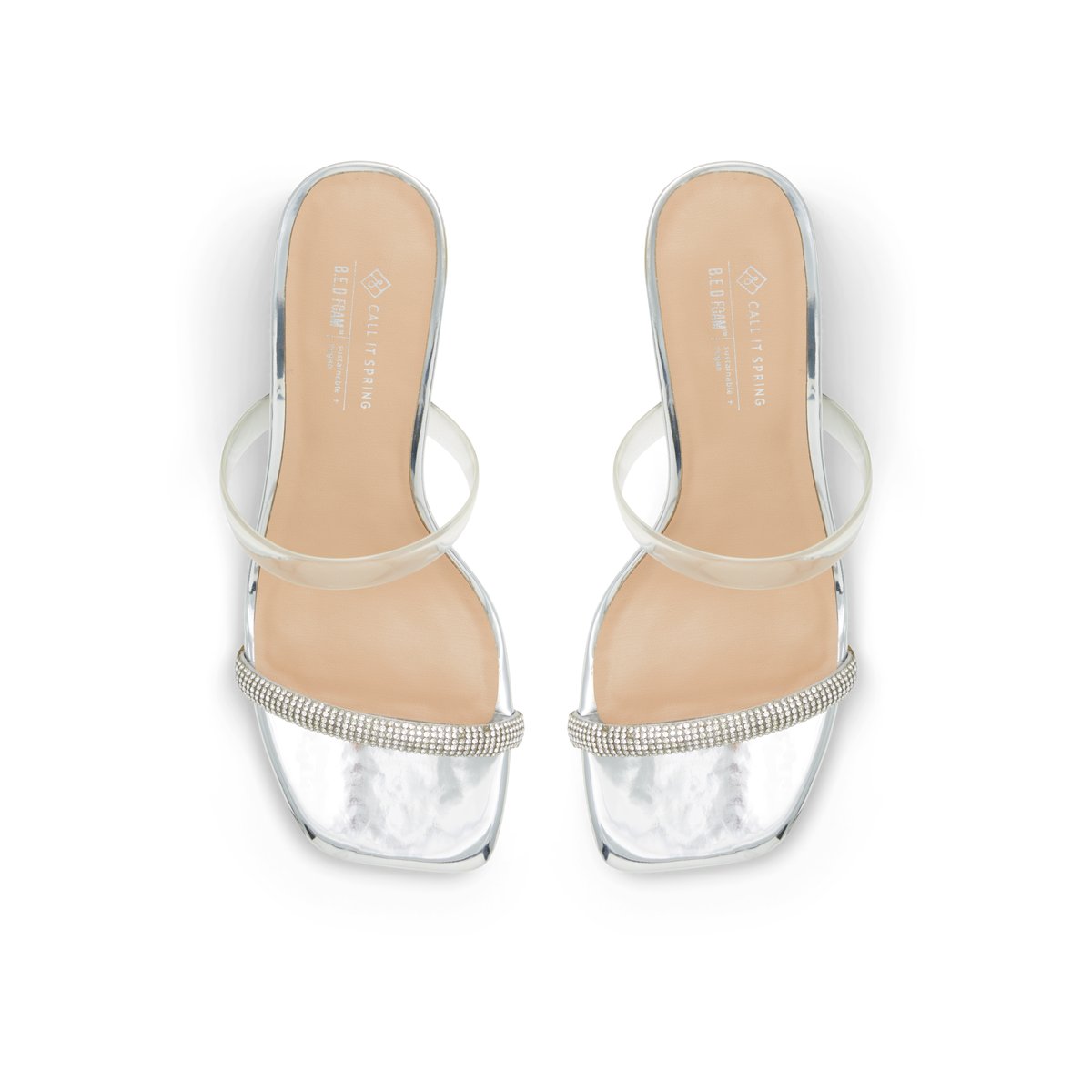 CALL IT SPRING-Kaiaa-l-Mules Sandales - Talon Bloc - Argent
