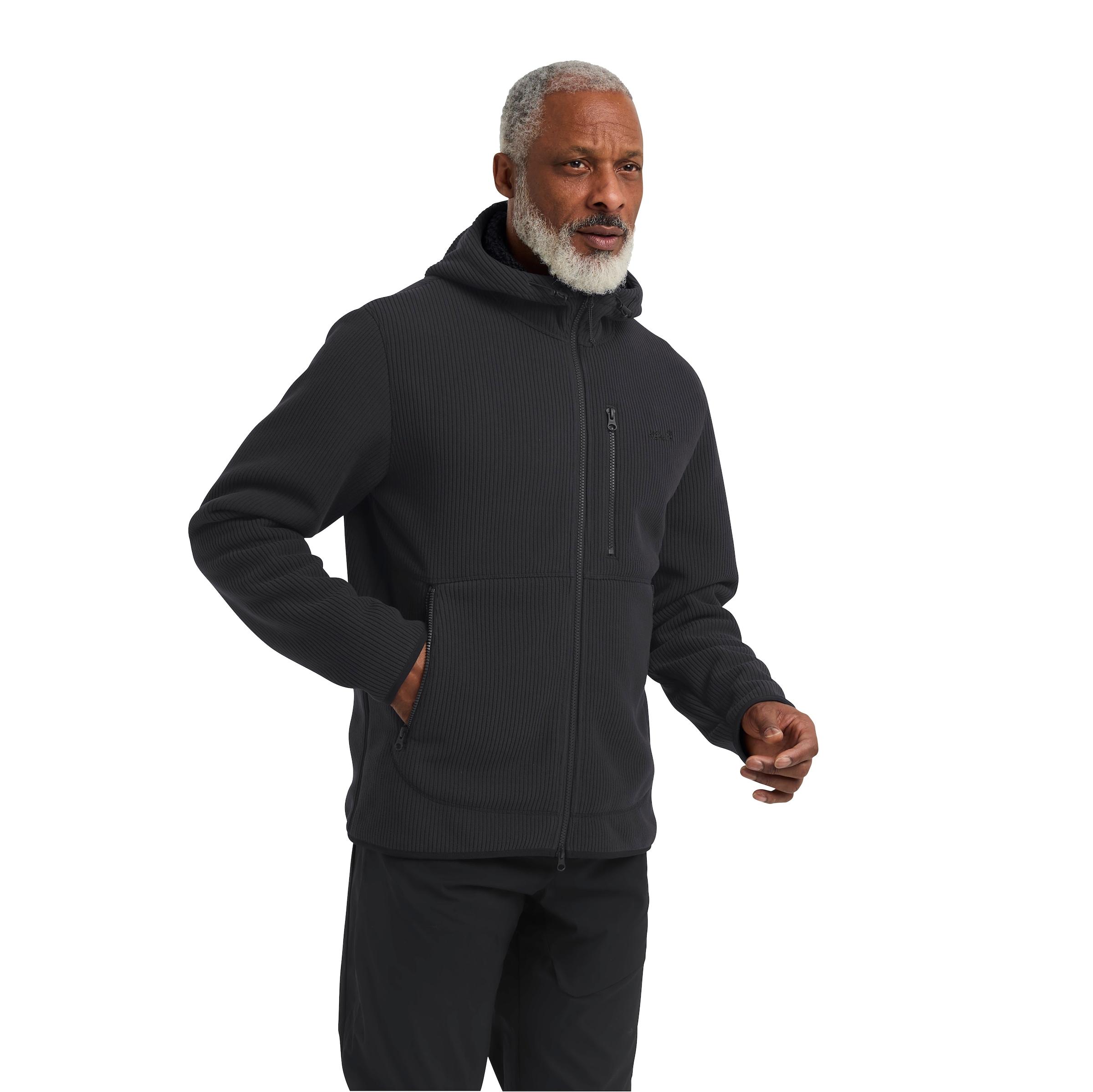 Jack Wolfskin Fleecejacke »LAKE RIDGE HOODED JKT M« mit Kapuze Windabweisend, wärmend, Übergangsjacke
