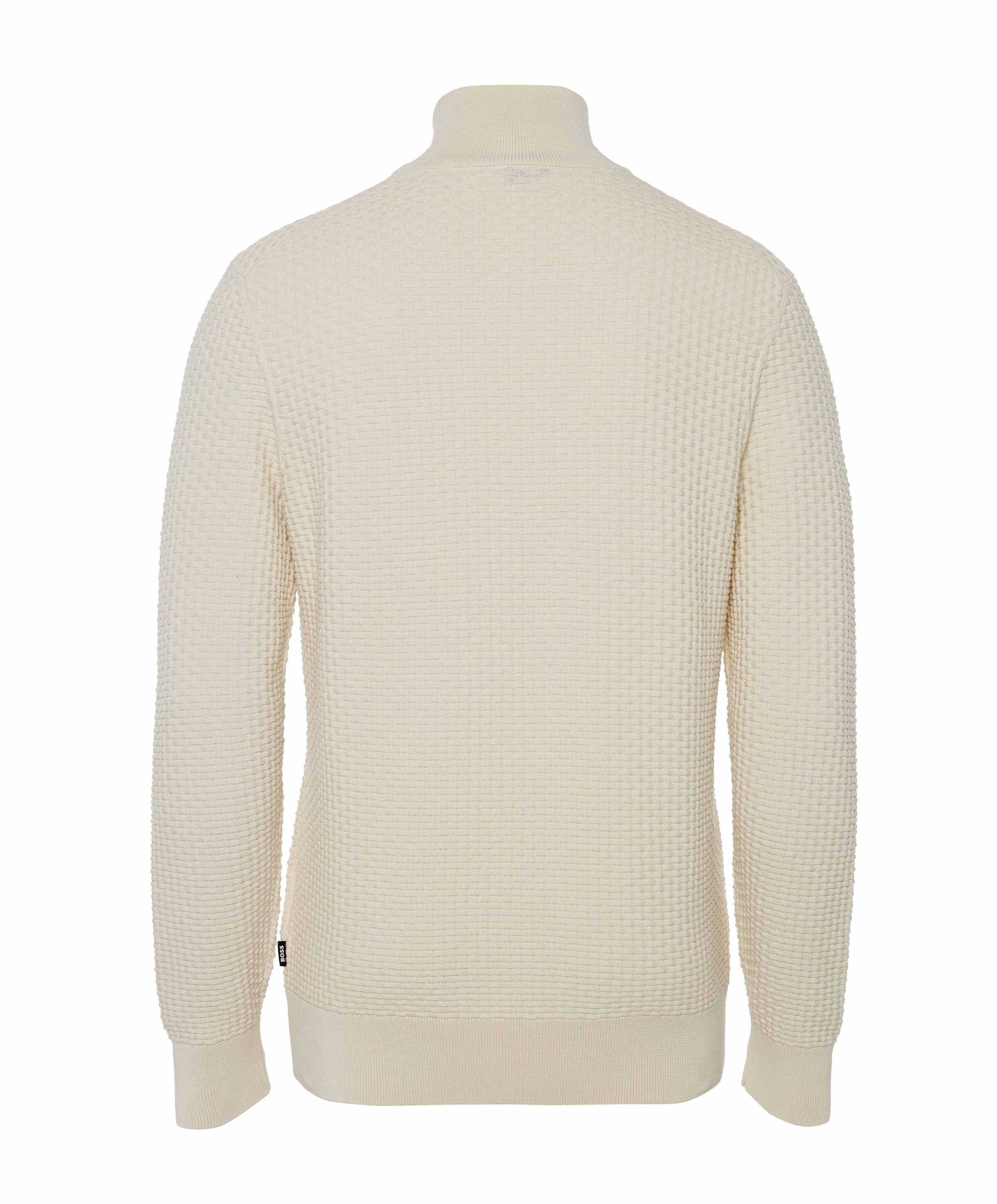 Boss Menswear Heren trui met rits ecru