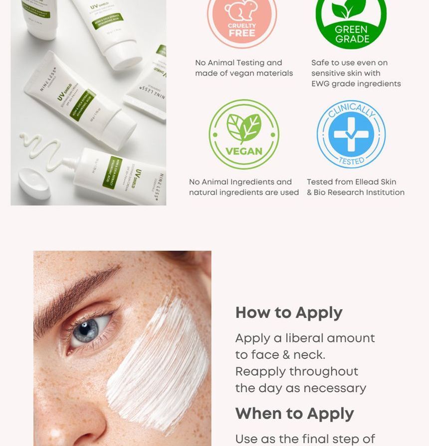 NINELESS - Essentials UV Shield verzachtende zonnebrandcrème