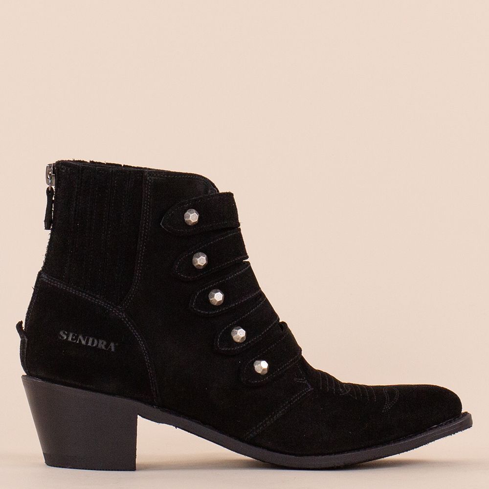 Sendra korte linedance boots 18209 zwart