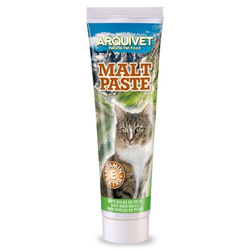 Pasta de malte com sabor neutro para gatos.