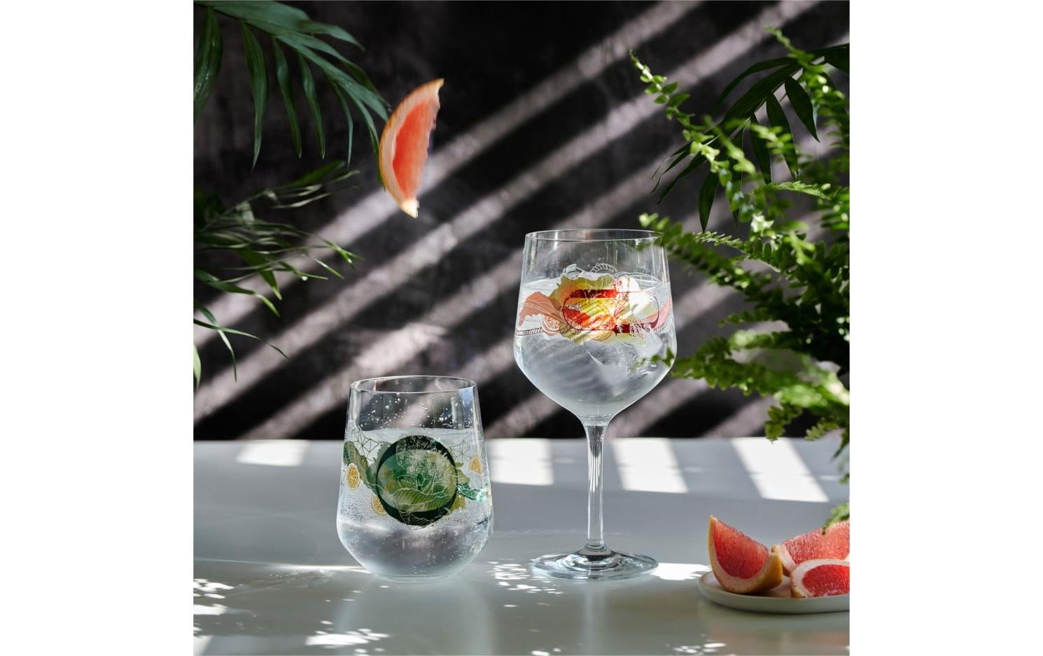 Cocktailglas Botanic Lights 720 ml, 2 Stück, TransparentGin Kelch Set