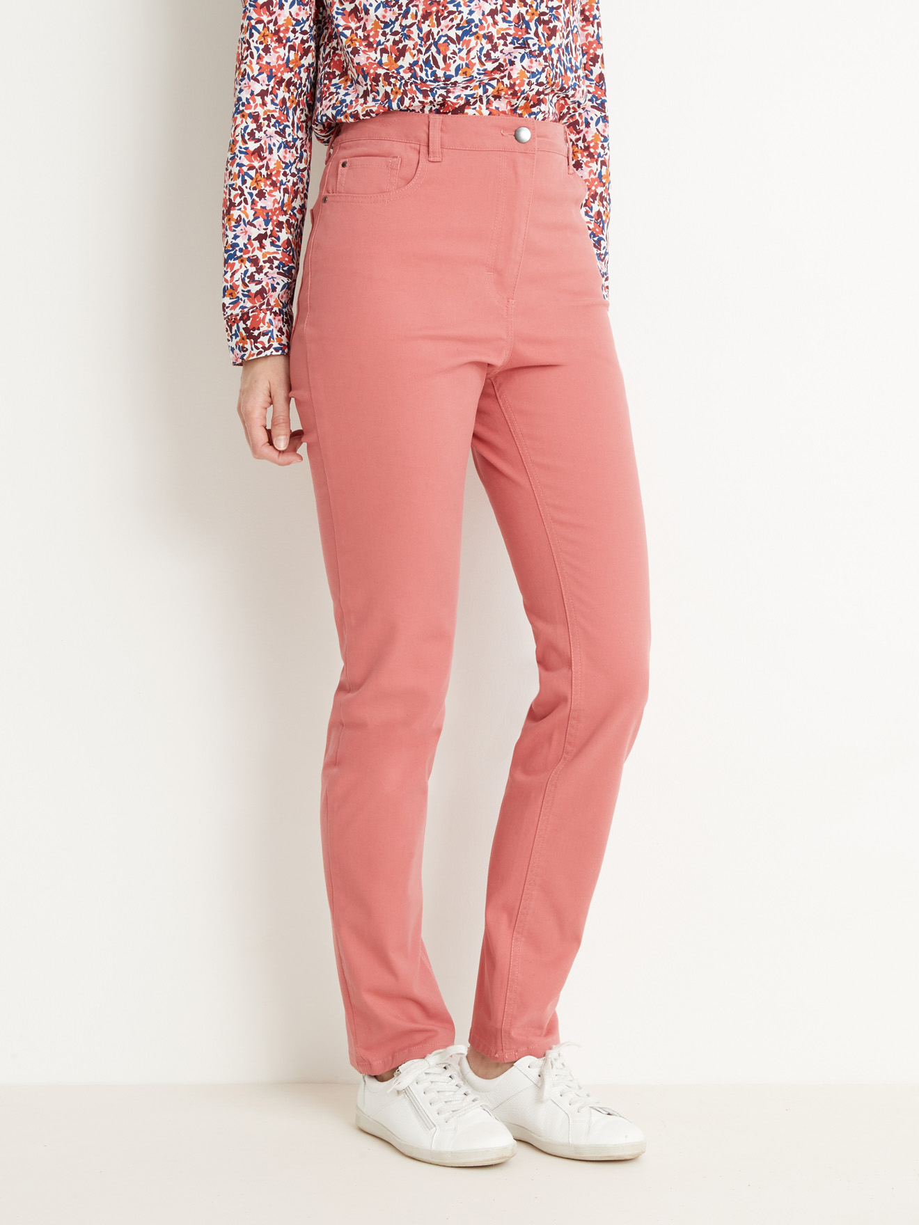 Pantalon 5 poches, spécial ventre rond