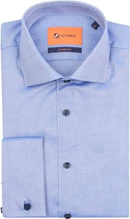 Suitable Overhemd Fijne Ruit Blauw DM22-02 DM22-02 kopen