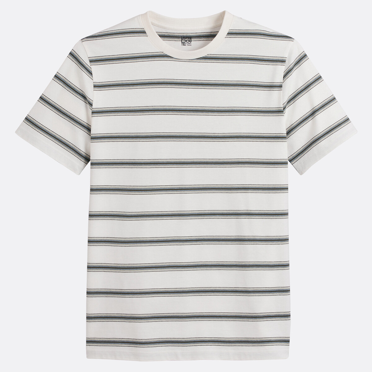 COLEÇÃO LA REDOUTE<br>Camiseta listrada com gola redonda e mangas curtas