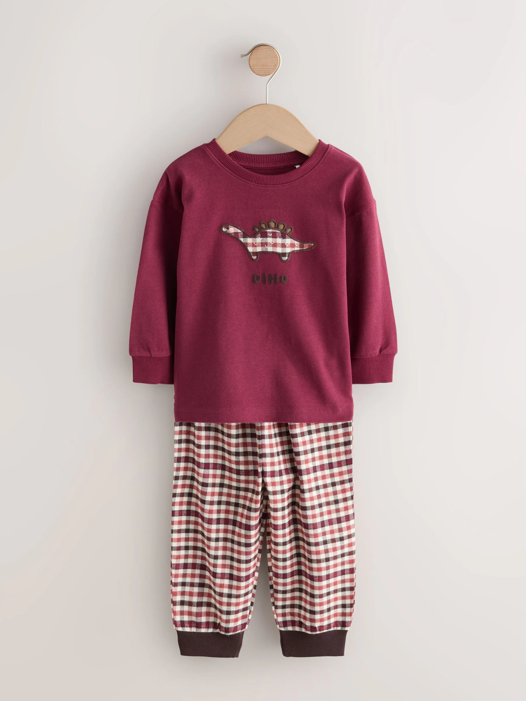 Rood/groen - Pyjama met geweven onderkant 3 Pack (9mths-12yrs)