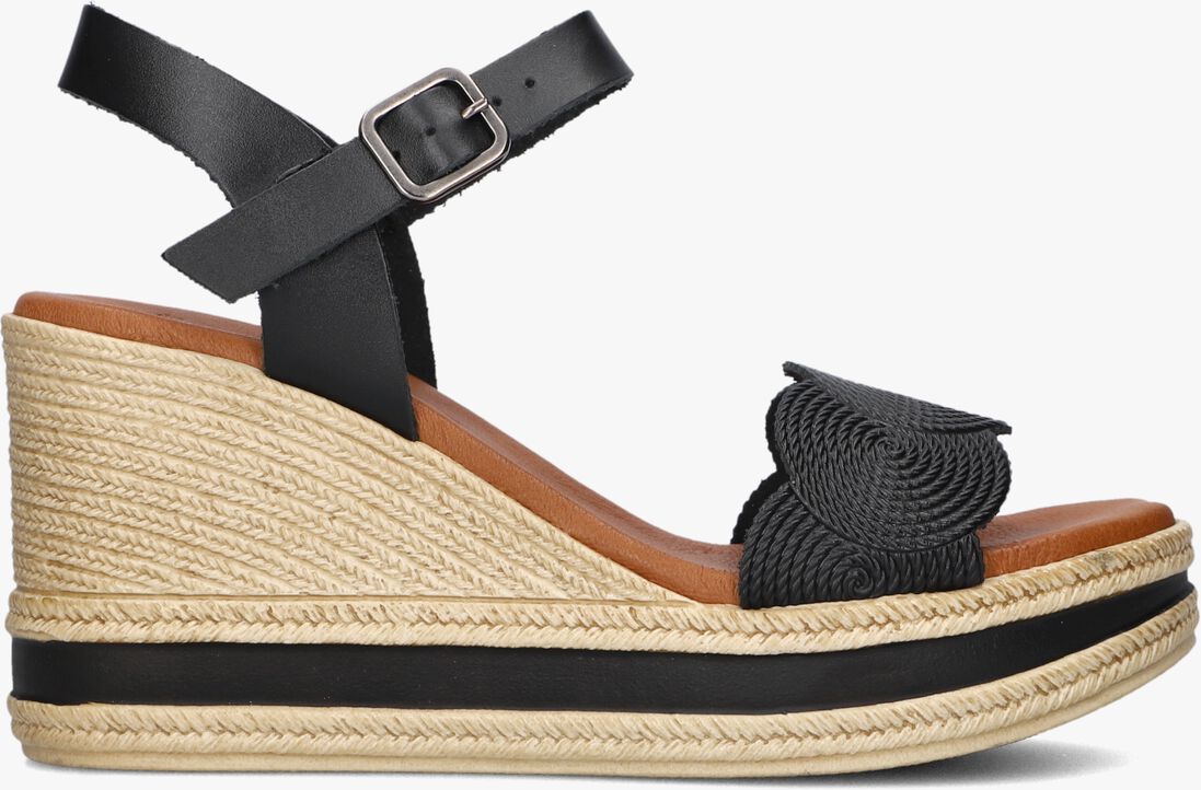 zwarte stefano lauran sandalen led koord sandaal sleehak