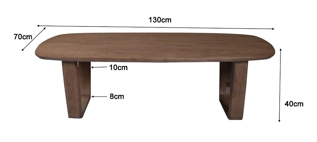 Salontafel Cortez B130 x D70 x H40 cm
