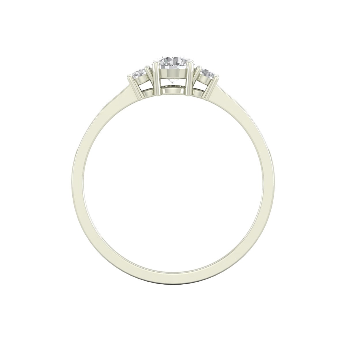 Bague ADEN Or 750 Blanc Diamants 1.7grs