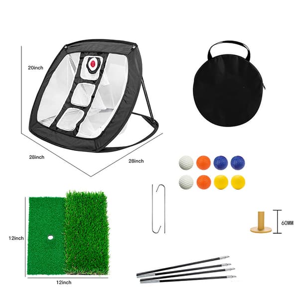 INF Bærbart golfchippingnettsett for trening 0