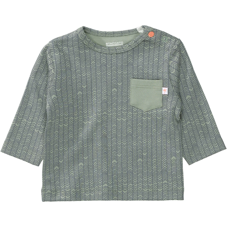 STACCATO Shirt soft ocean gemustert
