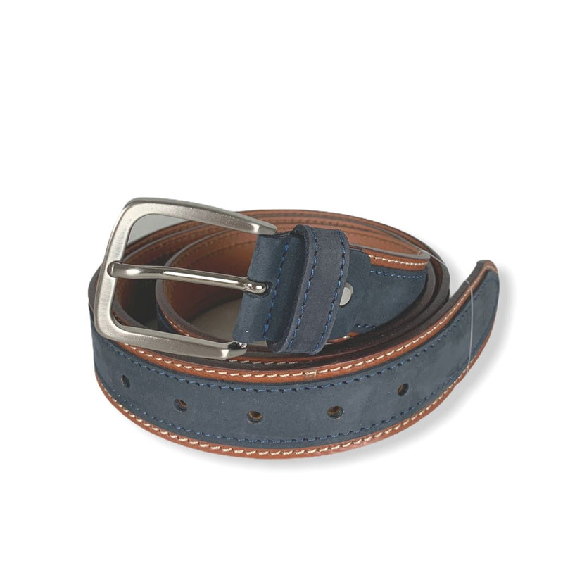 Milano Belts Heren Centuur Como Navy Blauw